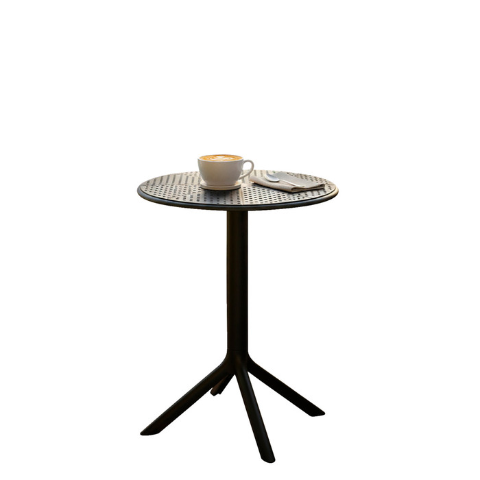 Kafébord svart Ø60 cm – Sunlife®